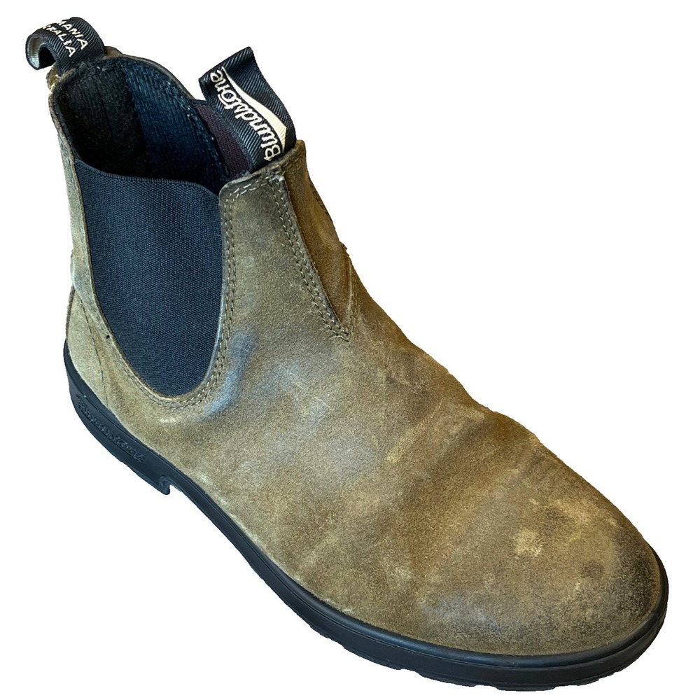 Blundstone Classic Chelsea Boots Distressed Brown Suede Mens 9.5 AU/UK 8.5